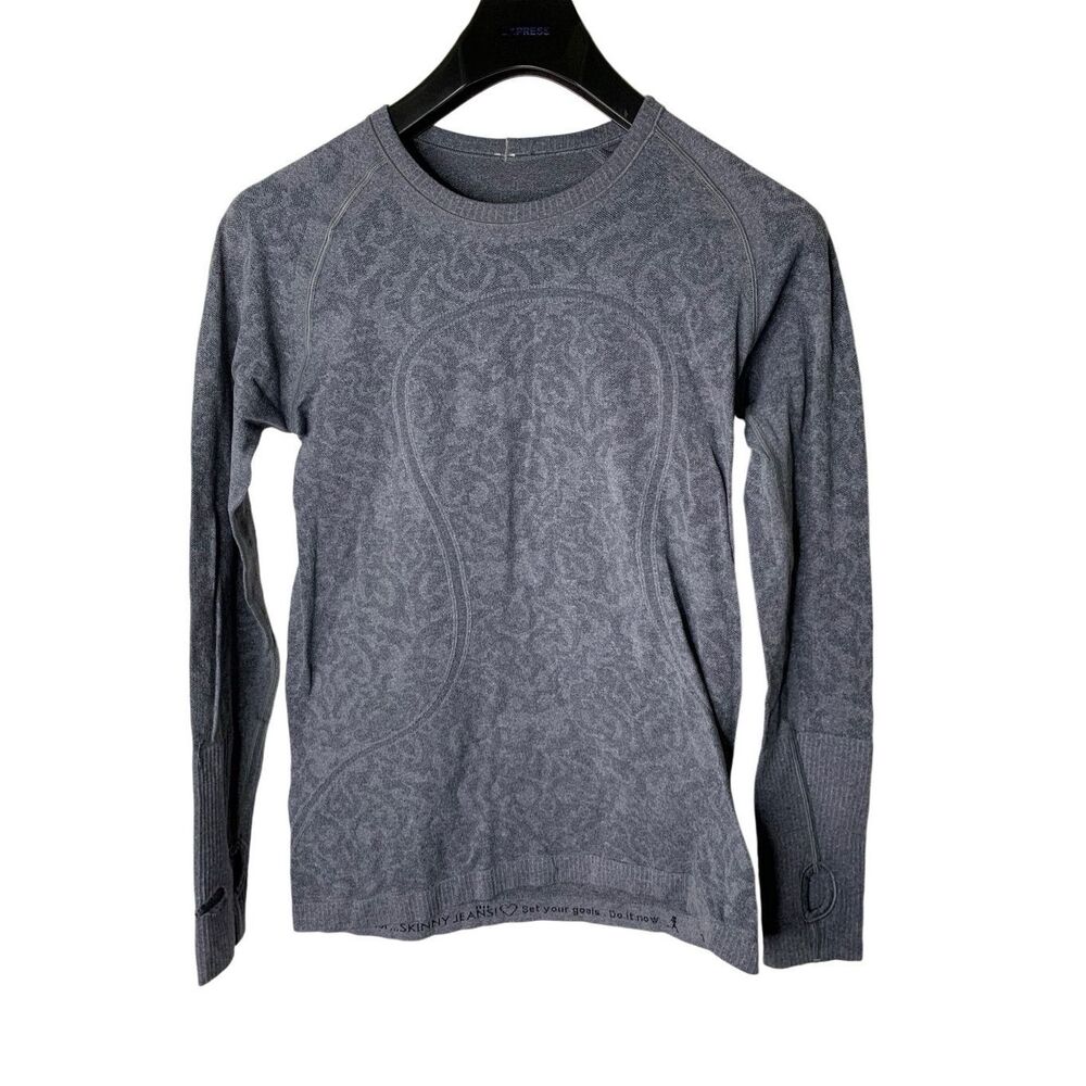 Lululemon swifty long sleeve shirt gray women's size 10